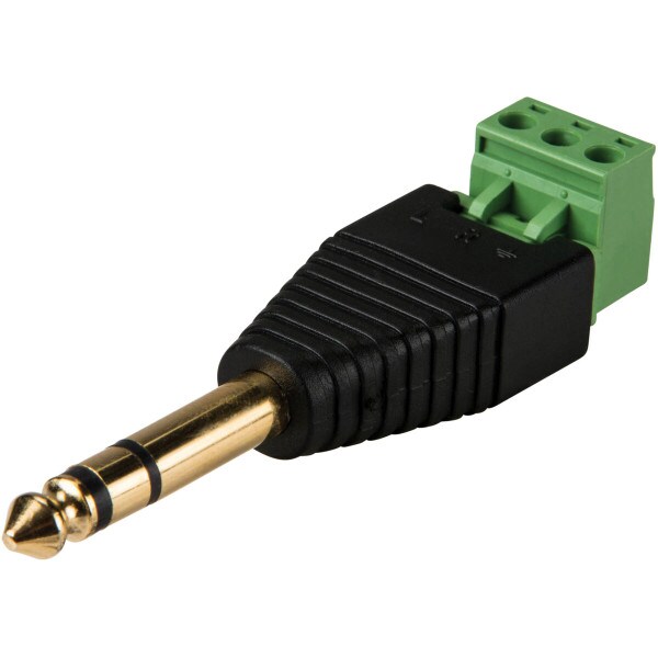 Main product image for 1/4" Stereo Male to Screw Terminal Connector 090-112